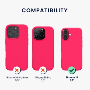 Husa Kwmobile pentru Apple iPhone 16, Roz, Silicon, KWM000022TU001C - Img 6