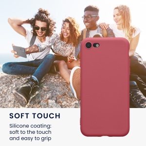 Husa Kwmobile pentru Apple iPhone SE (2022)/iPhone SE (2020)/iPhone 8, Roz inchis, Silicon, KWM0000083F050C - Img 3