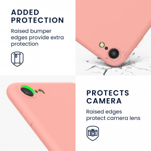 Husa kwmobile pentru Apple iPhone SE 3/iPhone 8/iPhone 7, Silicon, Roz, 49979.89 - Img 4