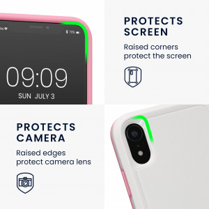 Husa Kwmobile pentru Apple iPhone XR, Silicon, Alb/Roz, 59195.02 - Img 5