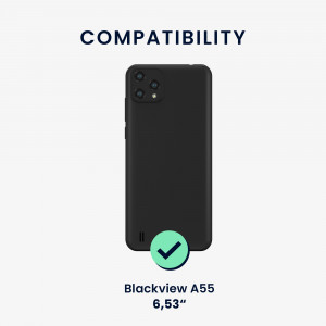 Husa Kwmobile pentru Blackview A55, Silicon, Negru, 59616.47 - Img 6