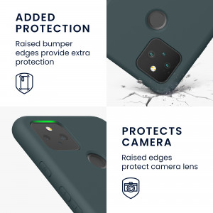 Husa Kwmobile pentru Google Pixel 5, Verde, Silicon, 53778.202 - Img 4