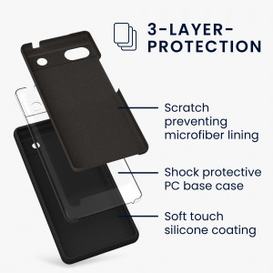 Husa Kwmobile pentru Google Pixel 6a, Negru, Silicon, 57815.47 - Img 3