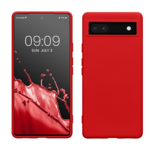 Husa Kwmobile pentru Google Pixel 6a, Rosu, Silicon, KWM000015OO018C - Img 1