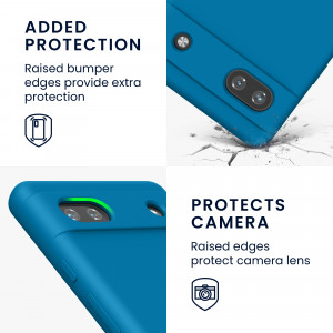 Husa Kwmobile pentru Google Pixel 6a, Silicon, Albastru, 57815.224 - Img 4