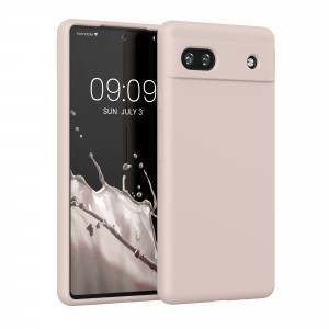 Husa Kwmobile pentru Google Pixel 6a, Silicon, Crem, 57815.225 - Img 1
