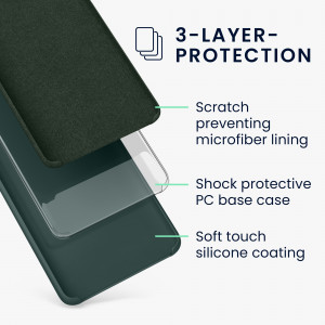 Husa kwmobile pentru Google Pixel 7 Pro, Silicon, Verde, 59452.171 - Img 3