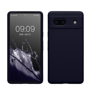 Husa Kwmobile pentru Google Pixel 7a, Albastru inchis, Silicon, KWM000019YE037C - Img 1