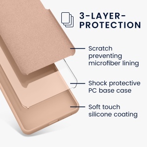 Husa Kwmobile pentru Google Pixel 7a, Crem, Silicon, KWM000019YE043C - Img 5