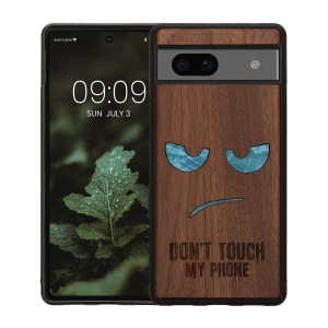 Husa Kwmobile pentru Google Pixel 7a, Maro/Albastru, Lemn, KWM000019YK005C - Img 2