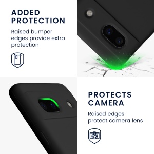 Husa Kwmobile pentru Google Pixel 7a, Negru, Silicon, KWM000019YE038C - Img 3