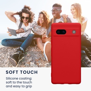 Husa Kwmobile pentru Google Pixel 7a, Rosu, Silicon, KWM000019YF034C - Img 3