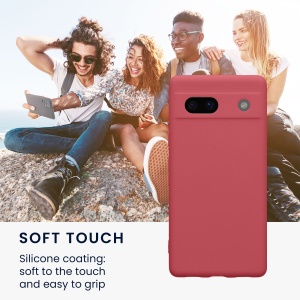 Husa Kwmobile pentru Google Pixel 7a, Roz inchis, Silicon, KWM000019YF024C - Img 3