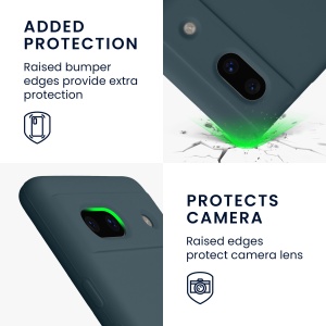Husa Kwmobile pentru Google Pixel 7a, Verde inchis, Silicon, KWM000019YE019C - Img 3