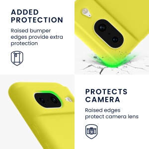 Husa Kwmobile pentru Google Pixel 8, Galben, Silicon, KWM000020JF037C - Img 4