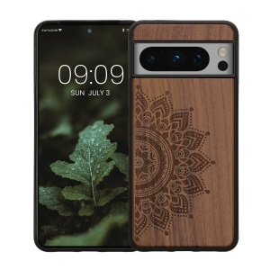 Husa Kwmobile pentru Google Pixel 8 Pro, Maro, Lemn/Silicon, 61876.01 - Img 2