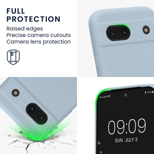 Husa Kwmobile pentru Google Pixel 8a, Albastru deschis, Silicon, KWM000020KU015C - Img 4