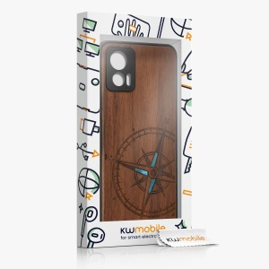 Husa Kwmobile pentru Motorola Edge 30 Neo, Maro/Albastru, Lemn, KWM000018RR002C - Img 8