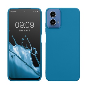 Husa Kwmobile pentru Motorola Moto G34, Albastru, Silicon, KWM000022QU003C - Img 1