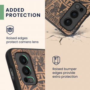 Husa Kwmobile pentru OnePlus Nord 2 5G, Lemn, Maro/Negru, 56448.08 - Img 4