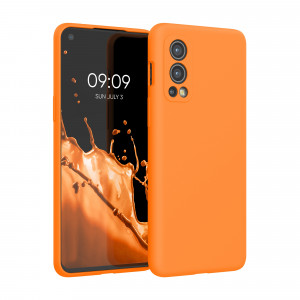 Husa kwmobile pentru OnePlus Nord 2 5G, Silicon, Portocaliu, 56070.150 - Img 1