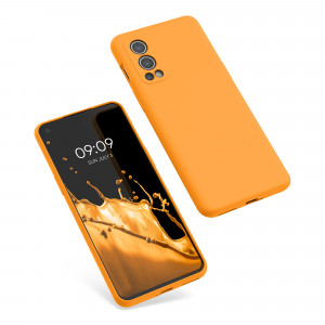 Husa kwmobile pentru OnePlus Nord 2 5G, Silicon, Portocaliu, 56070.191 - Img 2