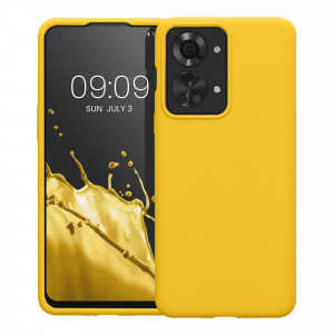 Husa Kwmobile pentru OnePlus Nord 2T, Silicon, Galben, 58764.165 - Img 2