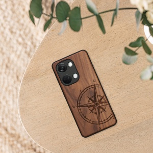 Husa Kwmobile pentru OnePlus Nord 3 5G, Maro, Lemn/Silicon, 61771.01 - Img 5