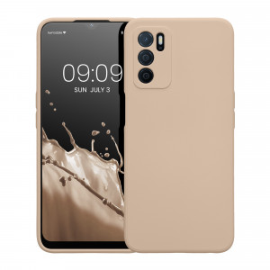 Husa Kwmobile pentru OPPO A16/A16s/A54s, Crem, Silicon, 57572.225 - Img 2