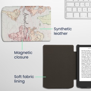 Husa Kwmobile pentru PocketBook Verse/Verse Pro, Multicolor, Piele ecologica, KWM000023RQ005C - Img 5