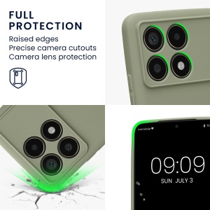 Husa Kwmobile pentru Poco F6 Pro, Verde deschis, Silicon, KWM000020PN002C - Img 4