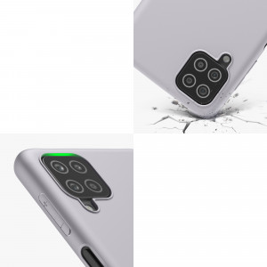 Husa Kwmobile pentru Samsung Galaxy A12, Silicon, Gri, 54048.192 - Img 8