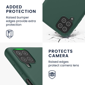 Husa Kwmobile pentru Samsung Galaxy A12, Verde, Silicon, KWM000012BL054C - Img 3