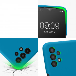 Husa Kwmobile pentru Samsung Galaxy A13, Silicon, Albastru, 57832.224 - Img 8