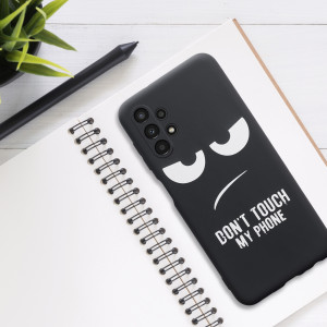 Husa Kwmobile pentru Samsung Galaxy A13, Silicon, Negru/Alb, 58243.01 - Img 3