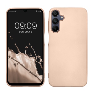 Husa Kwmobile pentru Samsung Galaxy A15 5G, Auriu, Silicon, KWM000021MJ005C - Img 1