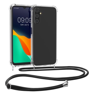 Husa Kwmobile pentru Samsung Galaxy A15 5G, Transparent/Negru, Silicon, KWM000021MP001C - Img 1