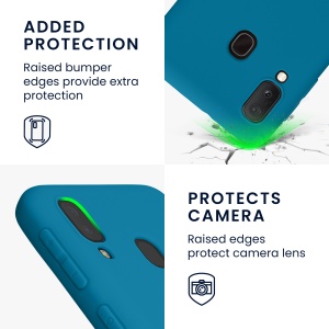 Husa Kwmobile pentru Samsung Galaxy A20e, Albastru, Silicon, KWM0000102J028C - Img 3