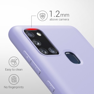Husa Kwmobile pentru Samsung Galaxy A21s, Mov deschis, Silicon, 52494.139 - Img 4