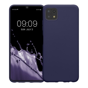 Husa Kwmobile pentru Samsung Galaxy A22 5G, Albastru inchis, Silicon, KWM0000138D042C - Img 2