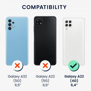 Husa Kwmobile pentru Samsung Galaxy A22, Silicon, Verde, 55493.172 - Img 6