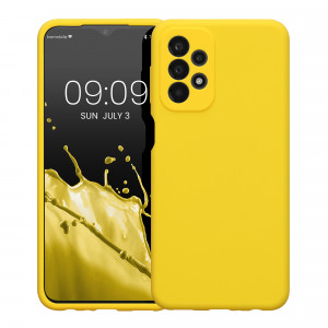 Husa Kwmobile pentru Samsung Galaxy A23, Silicon, Galben, 57829.165 - Img 2