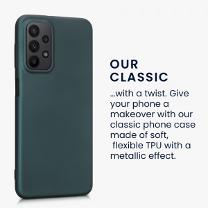 Husa Kwmobile pentru Samsung Galaxy A23, Silicon, Verde, 57955.14 - Img 4