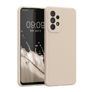Husa Kwmobile pentru Samsung Galaxy A33 5G, Crem, Silicon, KWM000015GQ059C - Img 1