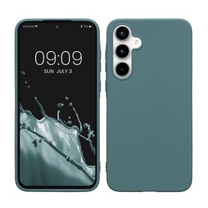 Husa Kwmobile pentru Samsung Galaxy A35, Verde inchis, Silicon, KWM000021PB013C - Img 1