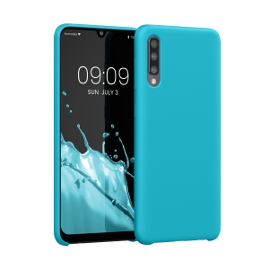 Husa Kwmobile pentru Samsung Galaxy A50, Albastru deschis, Silicon, KWM0000102C036C - Img 1