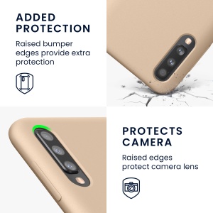 Husa Kwmobile pentru Samsung Galaxy A50, Crem, Silicon, KWM0000102C033C - Img 3