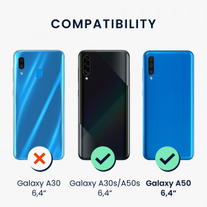 Husa Kwmobile pentru Samsung Galaxy A50, Silicon, Albastru, 48715.202 - Img 6