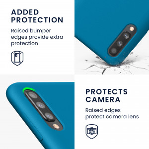 Husa Kwmobile pentru Samsung Galaxy A50, Silicon, Albastru, 48715.224 - Img 4