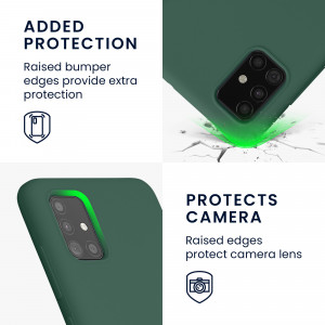 Husa Kwmobile pentru Samsung Galaxy A51, Verde, Silicon, 51197.166 - Img 4